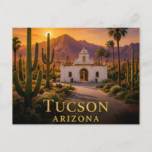 Tucson Arizona Sonoran Desert & Saguaro Country 🗺 Postcard