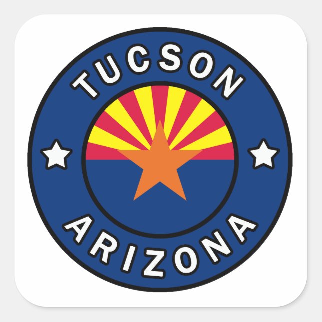 Tucson Arizona Square Sticker (Front)