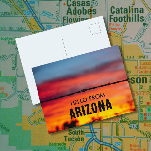 Tucson Arizona Sunset Original Photography Postcard