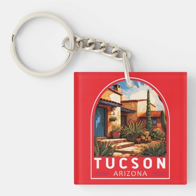 Tucson Arizona Travel Art Emblem (Devant)
