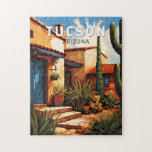 Tucson Arizona Travel Art Vintage Jigsaw Puzzle<br><div class="desc">Tucson retro vector travel design. Tucson is also known for its rich cultural heritage,  rooted in Spanish,  Mexican,  and Western influences.</div>