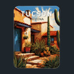 Tucson Arizona Travel Art Vintage Magnet<br><div class="desc">Tucson retro vector travel design. Tucson is also known for its rich cultural heritage,  rooted in Spanish,  Mexican,  and Western influences.</div>