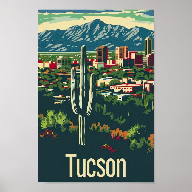 Tucson Arizona USA Famous Travel Place Poster (Front)