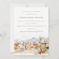 Tucson, Arizona Watercolor Landscape Birthday