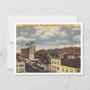 Tucson AZ, Aerial View Stone Ave, Vintage Inspired Postcard