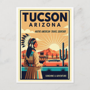 TUCSON AZ Native American Retro Travel 1950s Postcard