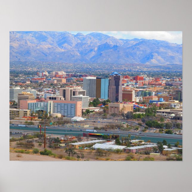 Tucson City Skyline Poster (Front)