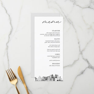 Tucson Skyline Modern Mariage Diner Menu