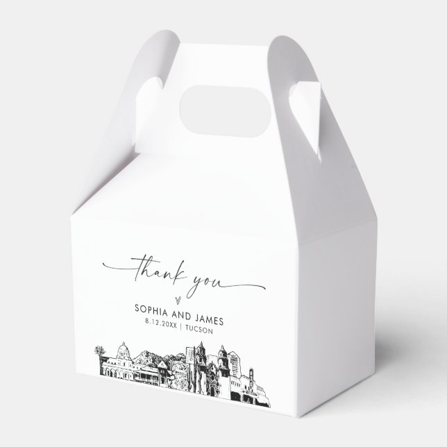 Tucson Wedding Personalized Favour Box (Front Side)