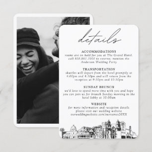 Tucson Wedding Small Vertical Details Enclosure Card
