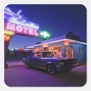 Tucumcari, New Mexico, United States. Route 66 2 Square Sticker