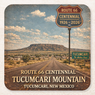 Tucumcari Route 66 Barware Coaster Gift