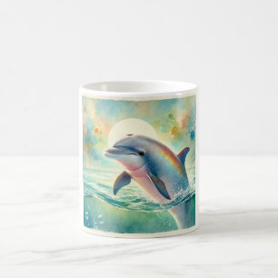 Tucuxi dolphin in the river 130924AREF115 - Waterc Coffee Mug