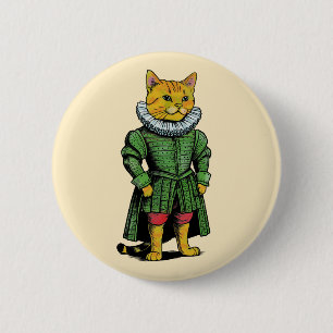 Tudor Cat King Mouser History buff 2 Inch Round Button