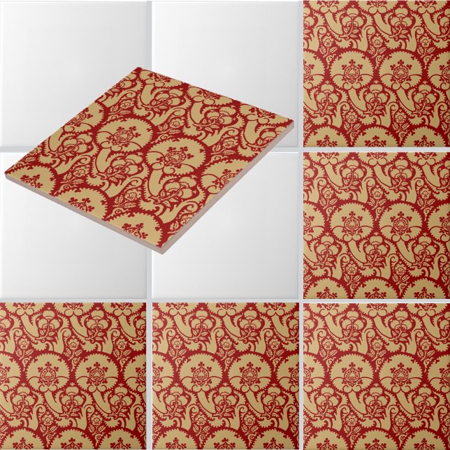 Tudor Era Floral Brocade Print Pattern Tile (Creator Uploaded)