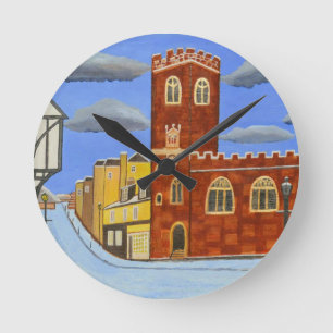 Tudor House in Exeter Round Clock