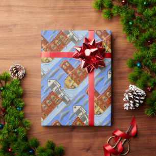 Tudor House in Exeter Wrapping Paper