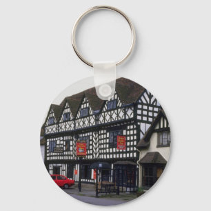 Tudor House Inn, Warwick, Warwickshire, U.K. Keychain
