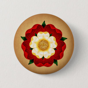 Tudor Rose 2 Inch Round Button