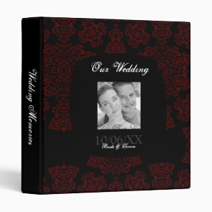 Tudor Rose Damask (Red) Wedding Binder