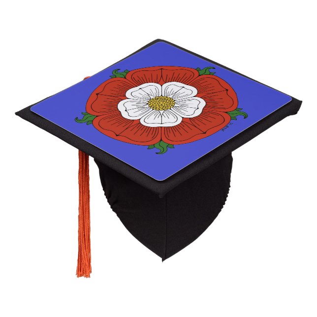 Tudor Rose Graduation Cap Topper (Angled)