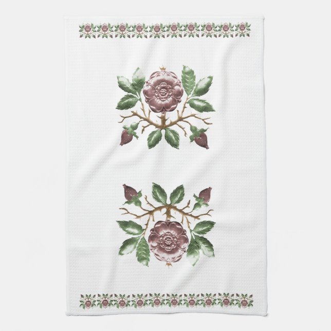 Tudor Rose Kitchen Towel (Vertical)