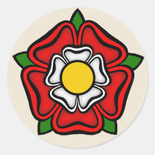 Tudor Rose of England, Emblem of Royalty Classic Round Sticker