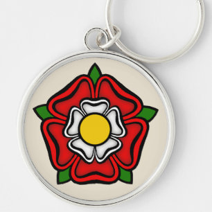 Tudor Rose of England, Emblem of Royalty Keychain