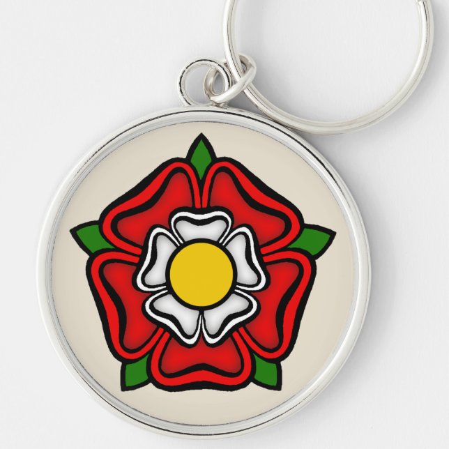 Tudor Rose of England, Emblem of Royalty Keychain (Front)