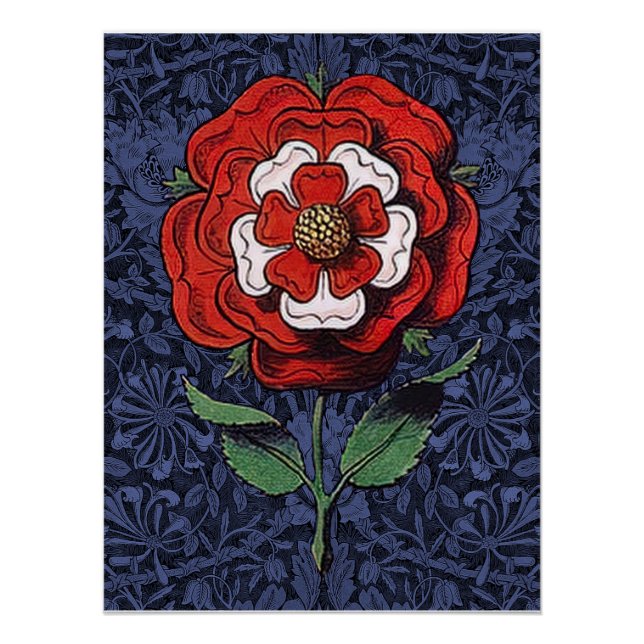 Tudor Rose Red and White Poster (Front)