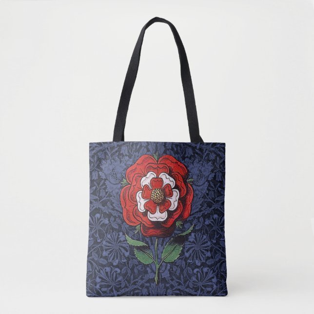 Tudor Rose Red and White Tote Bag (Front)