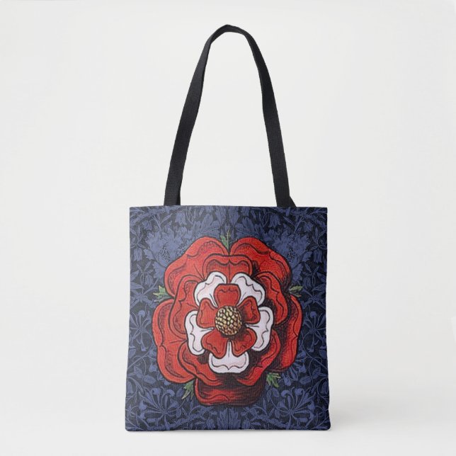 Tudor Rose Red and White Tote Bag (Front)