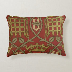 'Tudor Rose', reproduction wallpaper designed by S Decorative Pillow