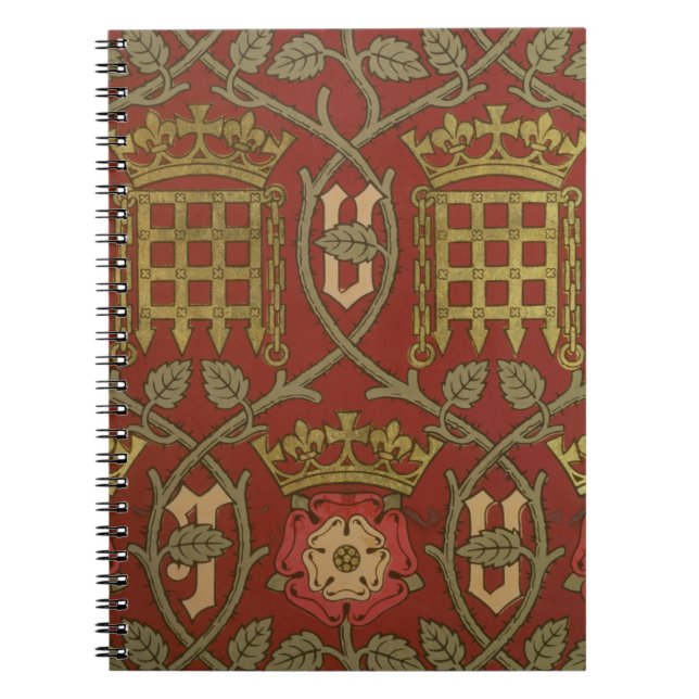'Tudor Rose', reproduction wallpaper designed by S Notebook (Front)