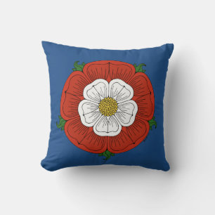 Tudor Rose Throw Pillow