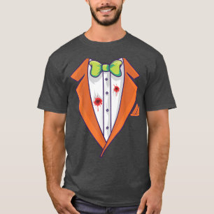 Tuedo Suit Tu Bloody Wound Scary Halloween Costume T-Shirt