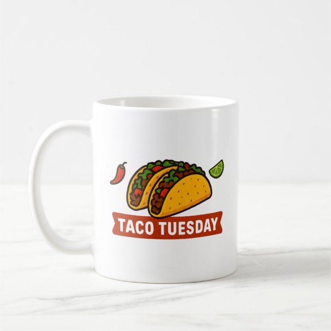Tuesday Tacos Fiesta Splash Coffee Mug (Left)