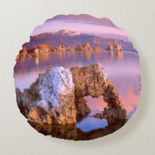 Tufa arch at Mono Lake Round Pillow