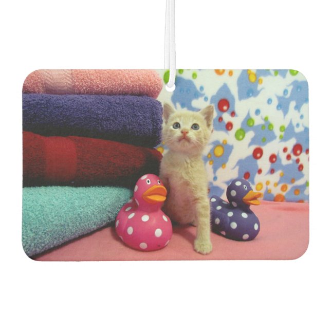 Tuffy McStuff's Bathtime  (Kitten / Cat) Air Freshener (Front)