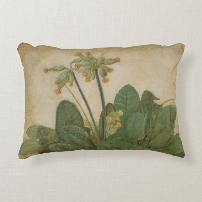 Tuft of Cowslips by Albrecht Durer Decorative Pillow (Front)