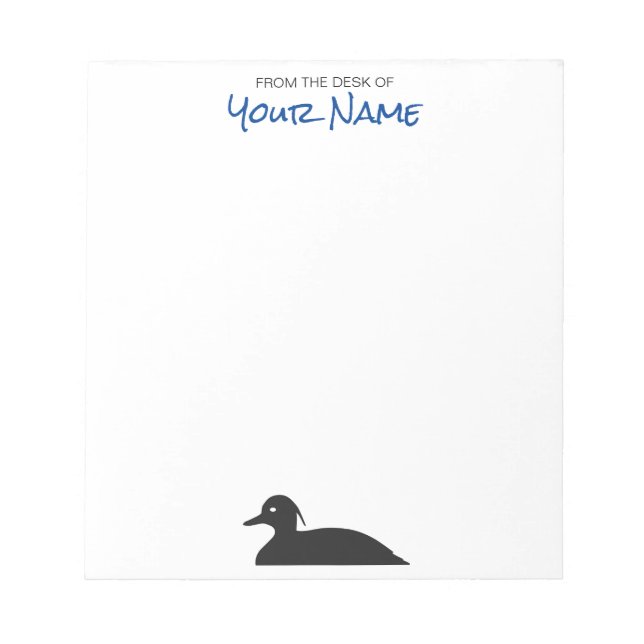 Tufted Duck - Personalized Notepad (Front)
