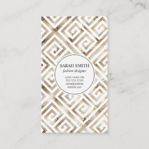 Tufted Fabric Cushion / Gold Metallic Business Card
