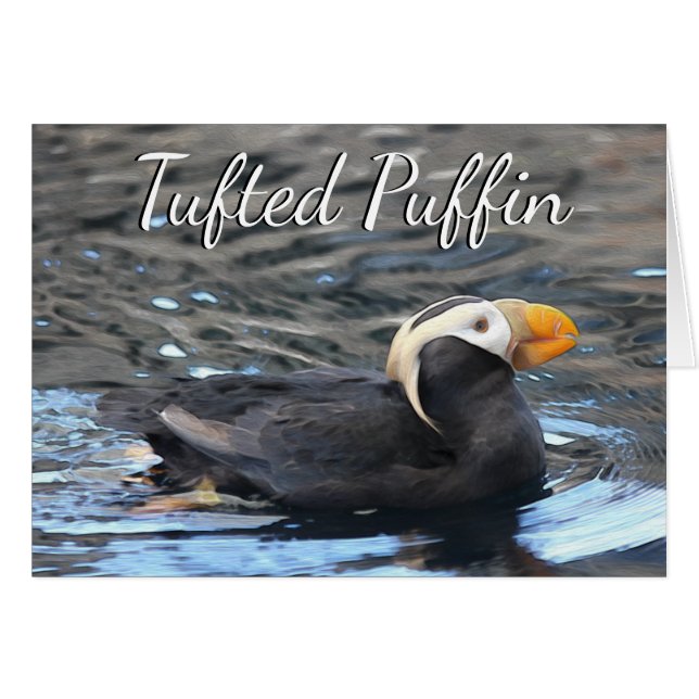 Tufted Puffin - 5" x 7" Art Card (Front Horizontal)