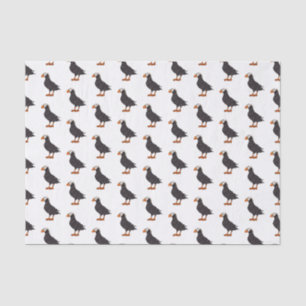 Tufted puffin bird cartoon illustration tissue paper