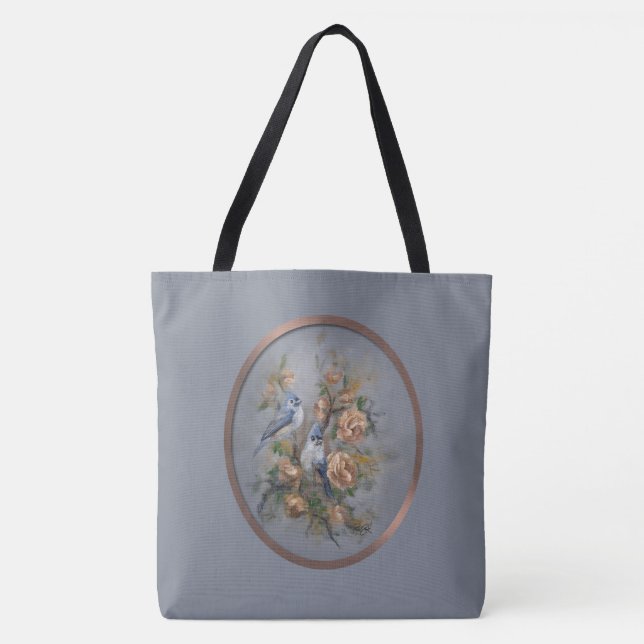 Tufted Titmice Tote Bag (Front)