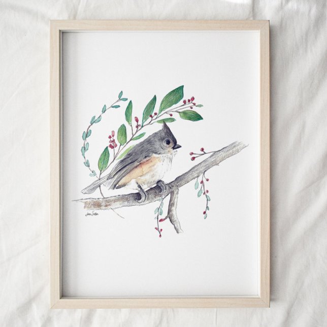 Tufted Titmouse Bird Art Print (Creator Uploaded)