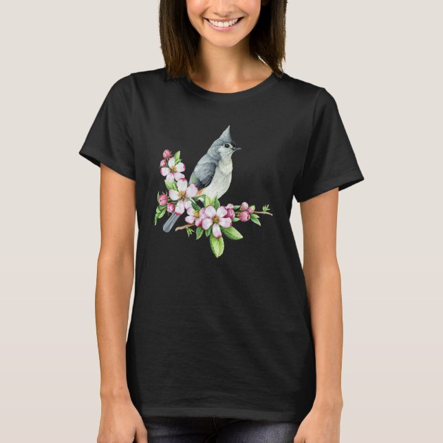 Tufted Titmouse Bird Birding Bird Watcher T-Shirt (Front)