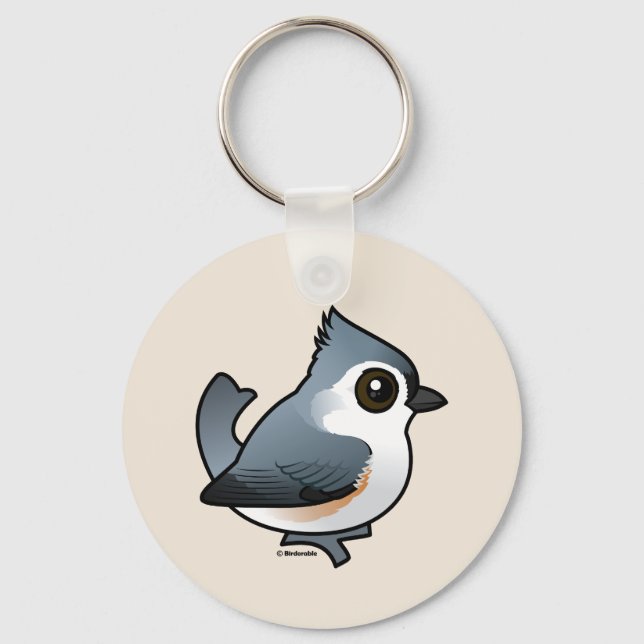 Tufted Titmouse Keychain (Front)