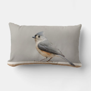 Tufted Titmouse Lumbar Pillow