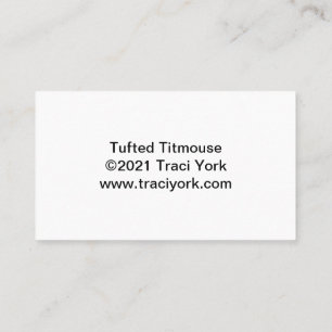 Tufted Titmouse on a Shagbark tree Business Card